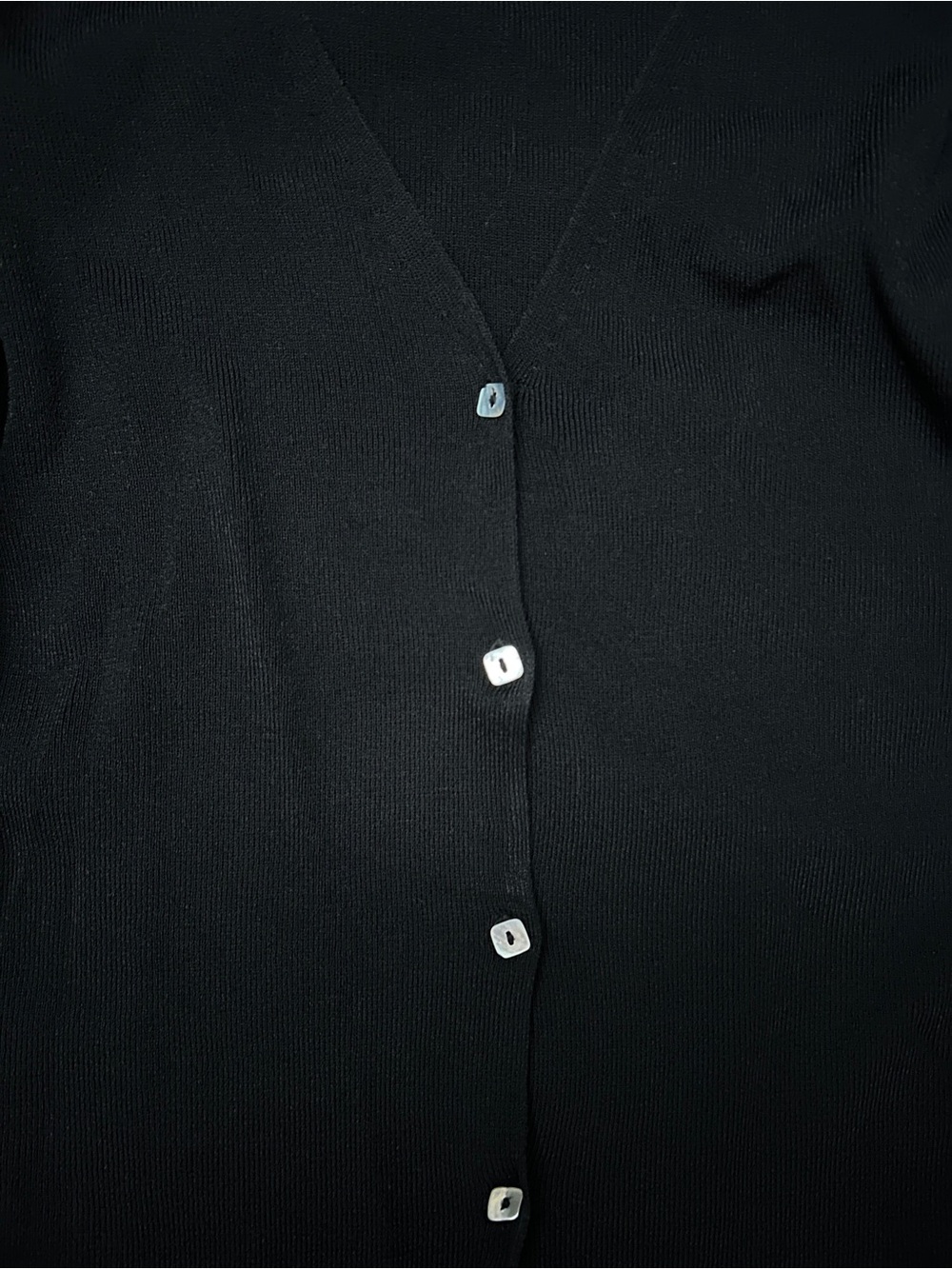 Joseph Black V-Neck Button-Front Cardigan - Picture 4 of 4